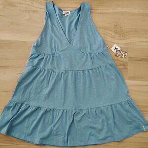 Known Supply Evelyn Dress Powder Blue Size XL Organic Cotton Sleeveless NWT